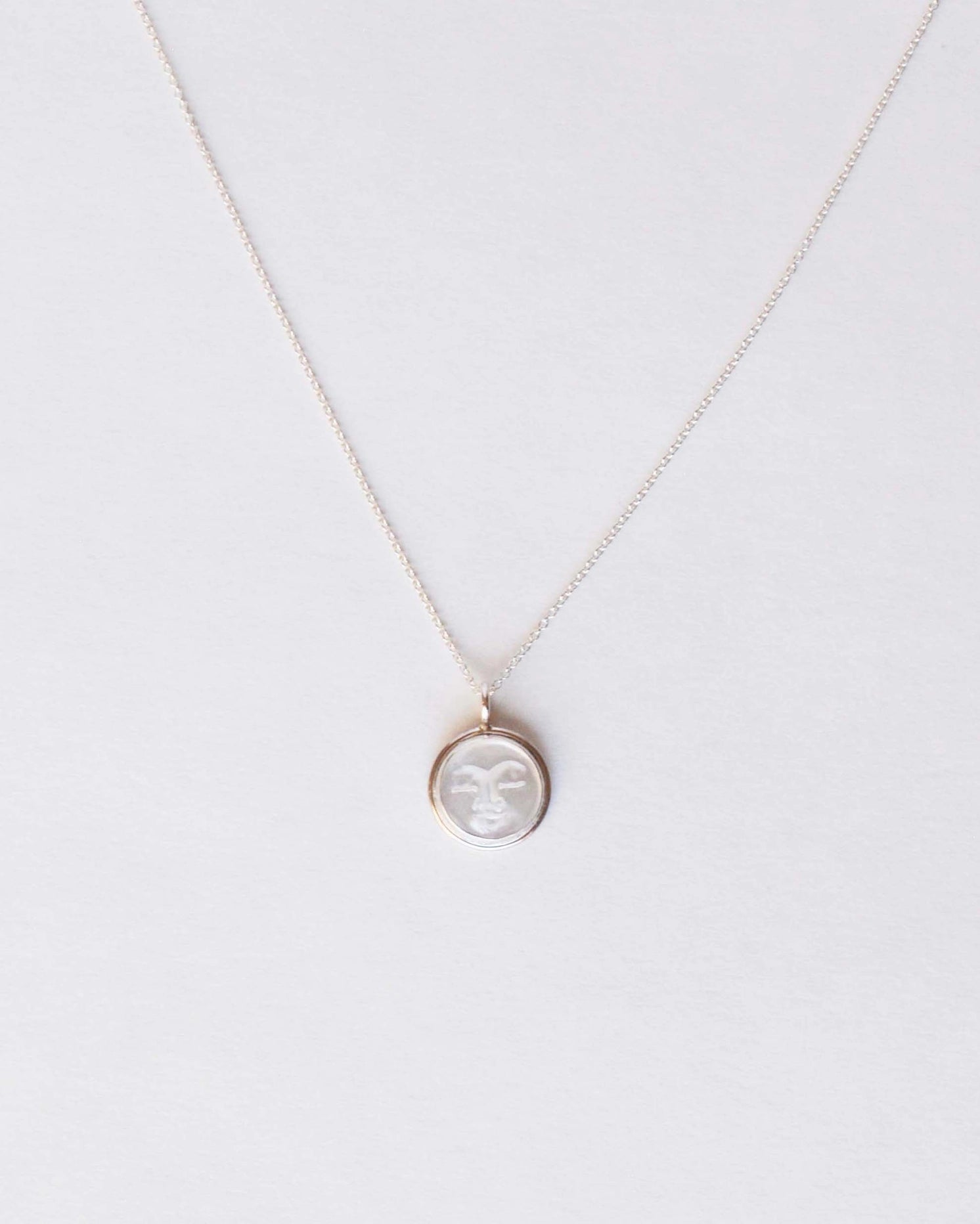 Gem & Blue -  Pearl Moon Necklace