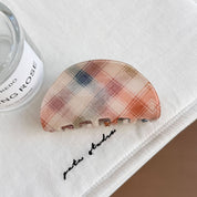 Vintage Plaid Color Block Acrylic Hair Claws | Multiple Styles
