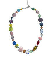 CÉLAÉL - Candy Multi Color Mix Necklace | Blossom Pink Accent