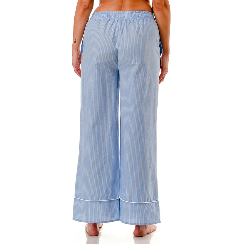 Scalloped Stripe Pant Set | Blue