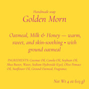 SloGlo - Golden Morn Soap | Oatmeal, Milk & Honey