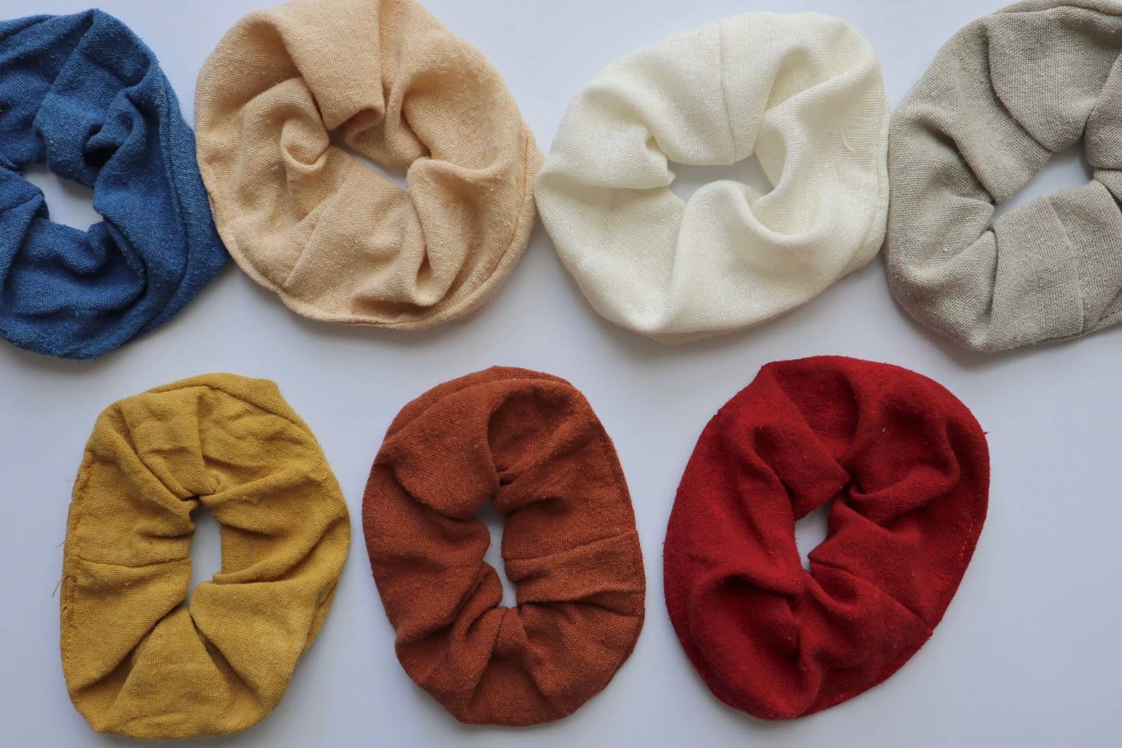 Eco Raw Studio - Raw Silk Naturally Dyed Hair Scrunchies: Terra Cotta