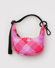 Baggu - Crescent Bag Charm | Pink Star Plaid