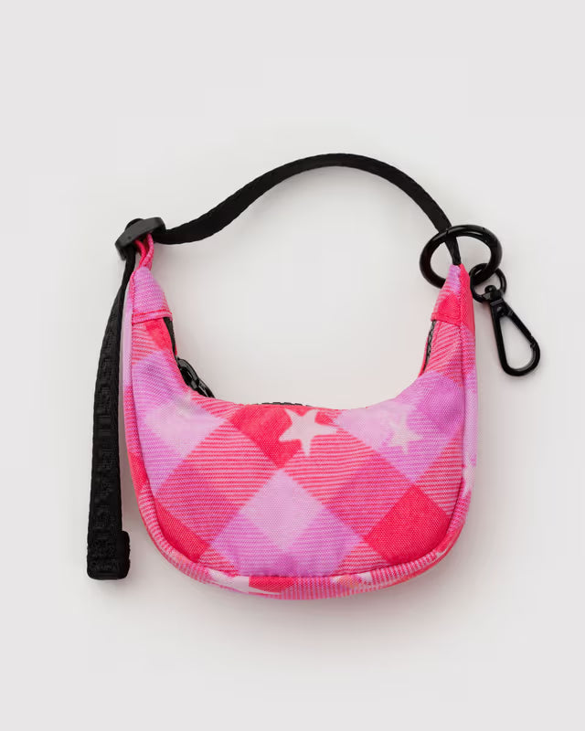 Baggu - Crescent Bag Charm | Pink Star Plaid