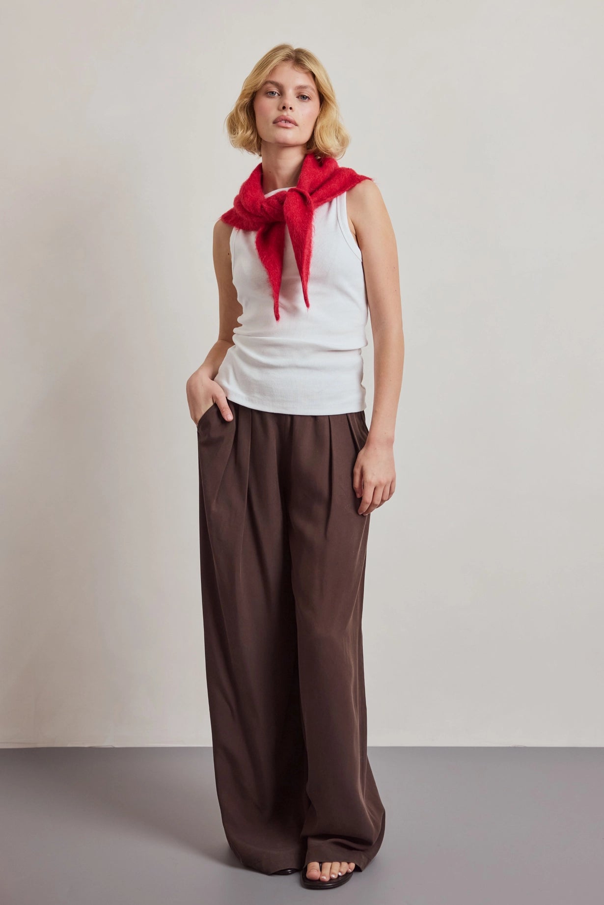 Arctic Fox & Co. - Alpaca Triangle Scarf | Crimson Red