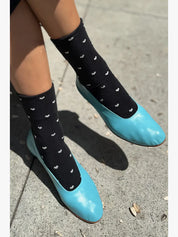 Le Bon Shoppe - Heart Sneaker Socks | Black/Cream