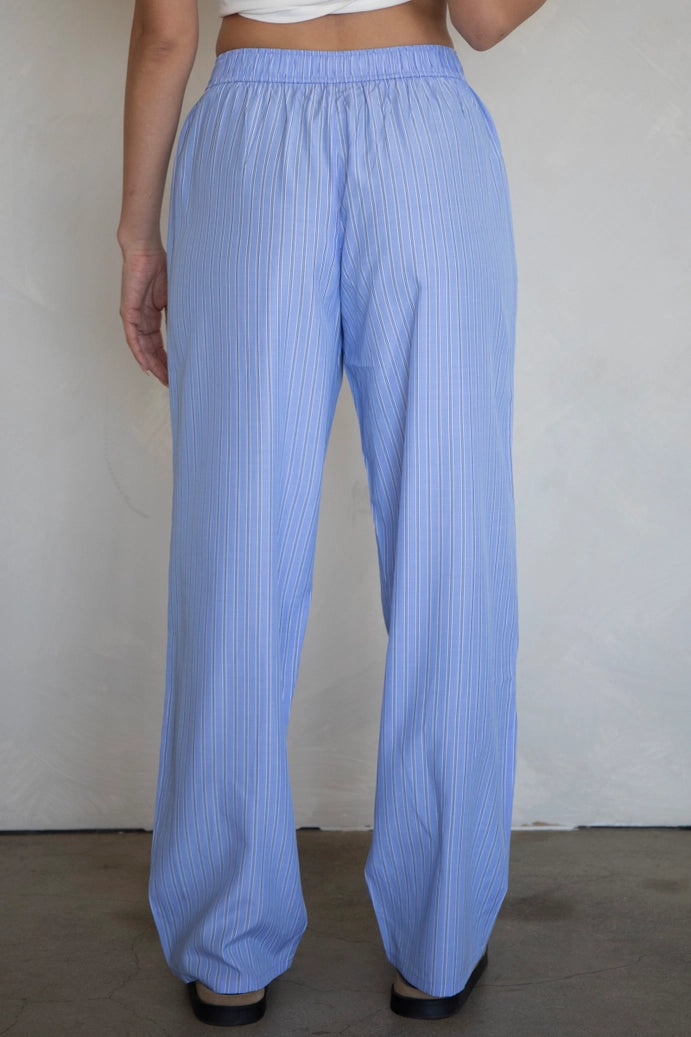 Things Between - Striped Boxer Pants | Light Blue