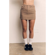 The Blank Lab - Basic Twill Skort | Taupe