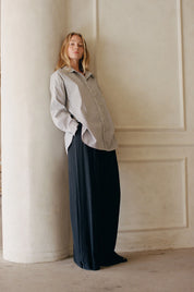 a.ren - Chaleur Striped Shirt | Navy & White