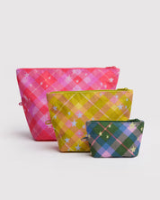 Baggu - Go Pouch Set | Star Plaid