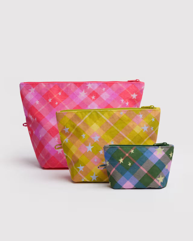 Baggu - Go Pouch Set | Star Plaid