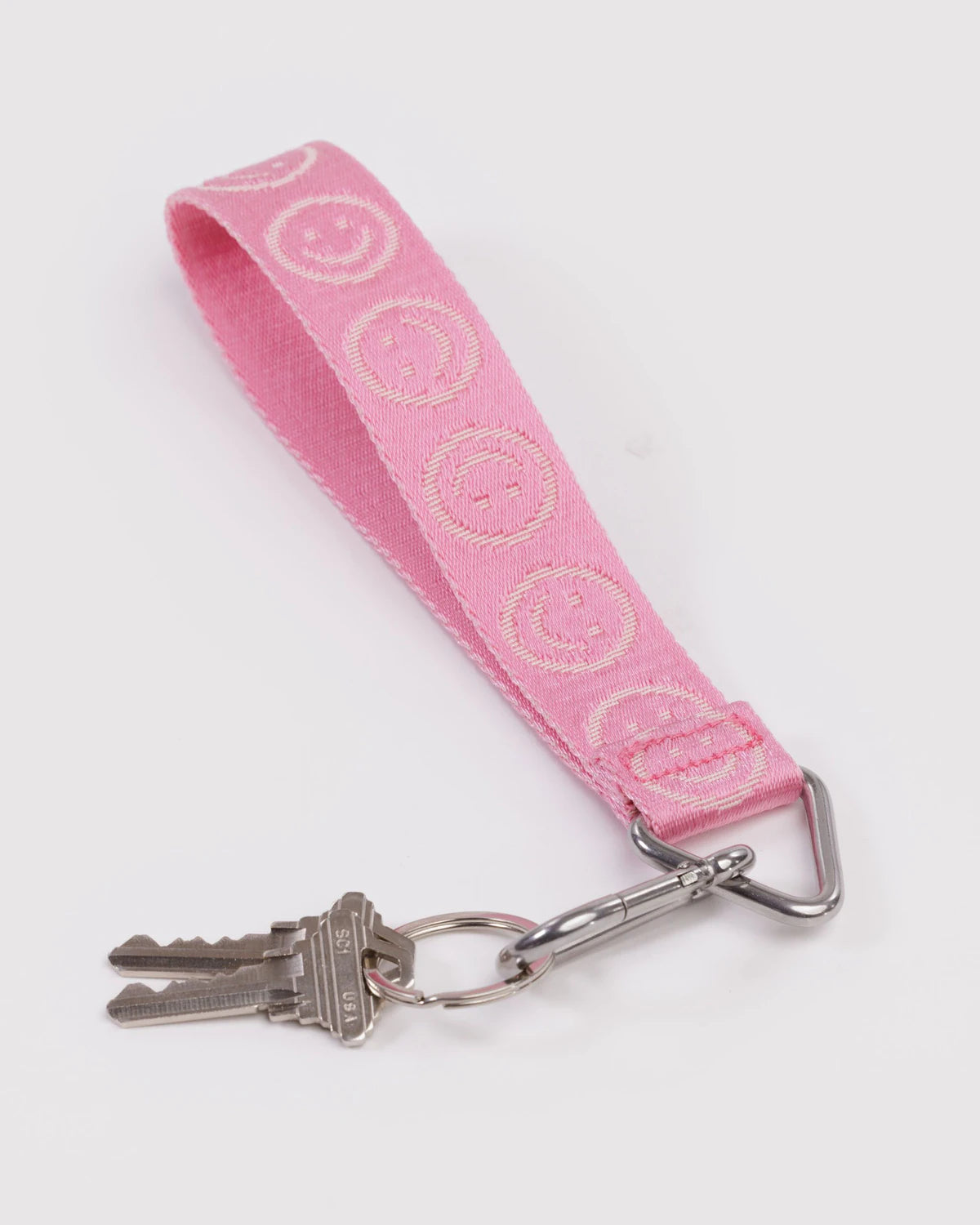 Baggu - Logo Keychain | Pink Happy