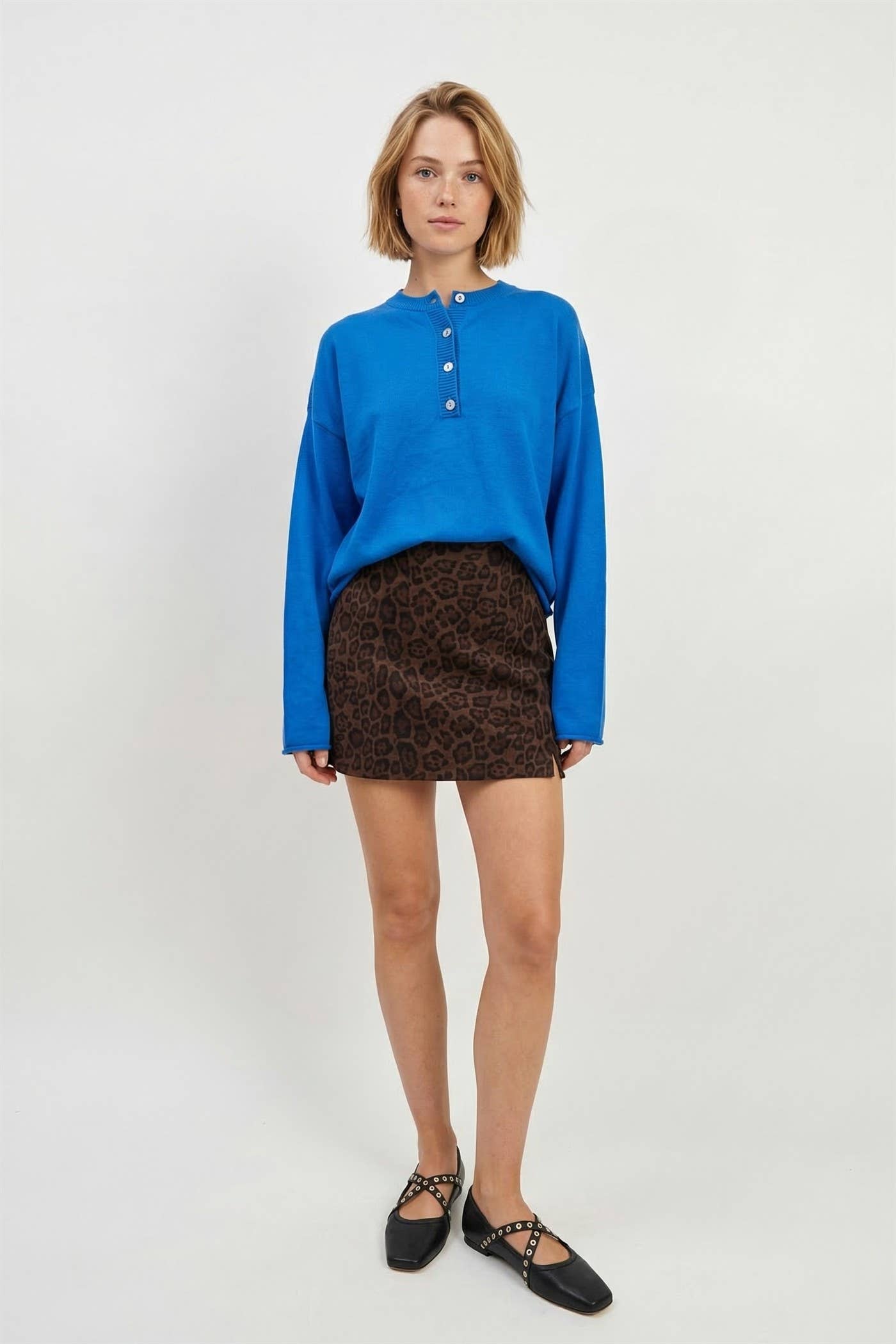 Twentifourth - Henley Cotton Sweater | Coastal Blue