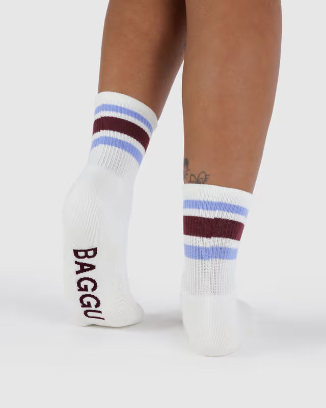 Baggu - Ribbed Sock | Ivory Stripe