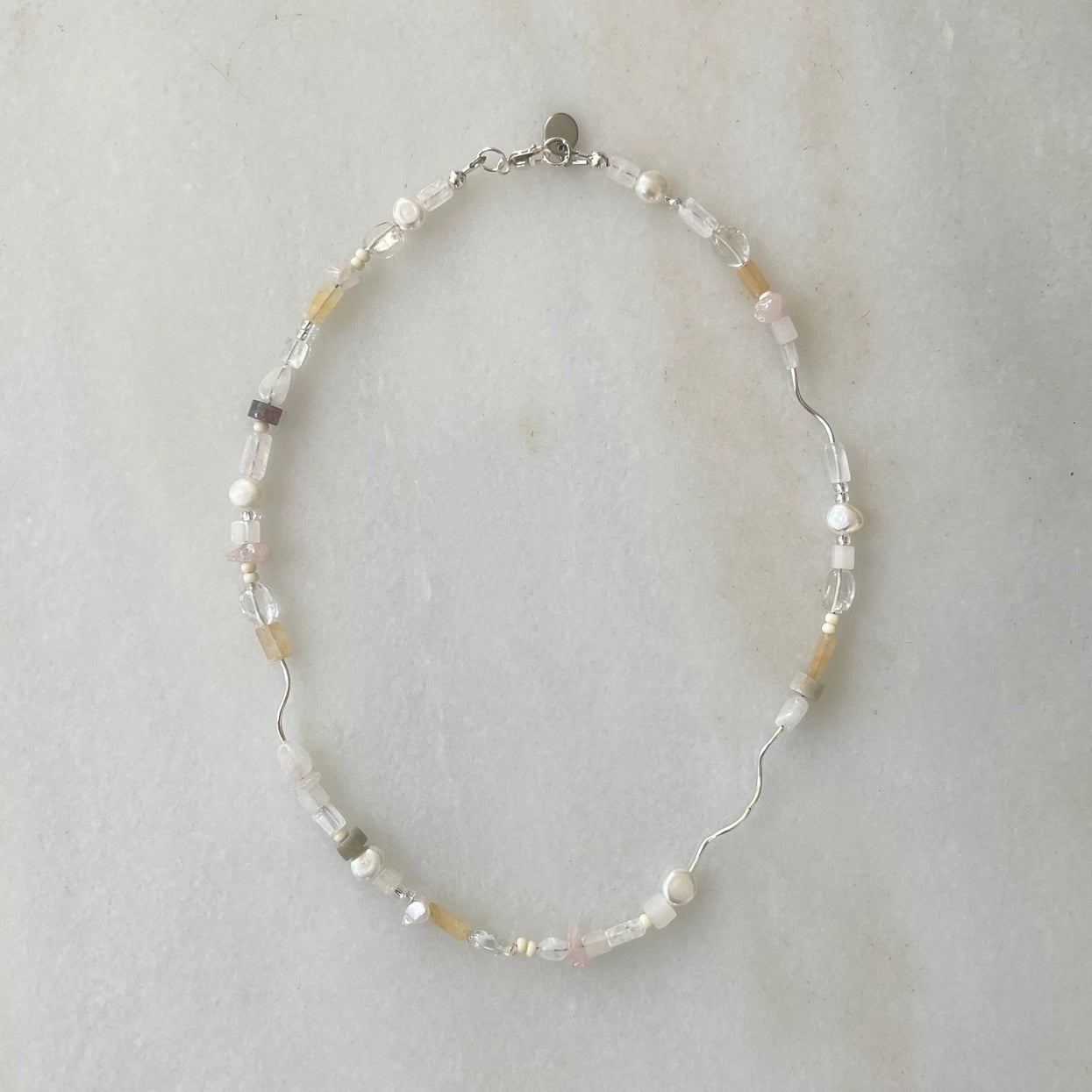 Sea + Pattern - Mixed Media Necklace