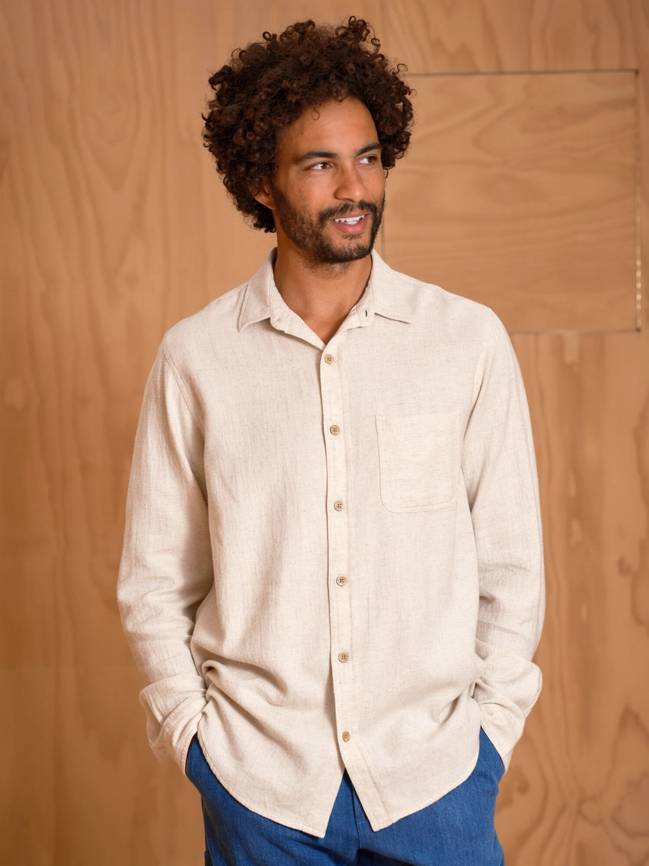 Mollusk - One Pocket Shirt | Natural Flannel