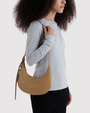 Baggu - Small Recycled Leather Flat Crescent | Dune