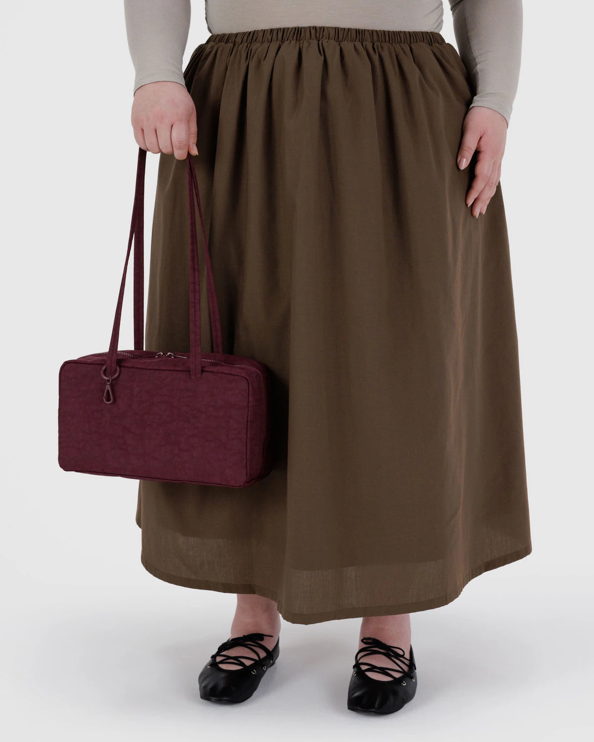 Baggu - Nylon Bowler Bag | Mahogany