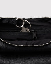 Baggu - Small Recycled Leather Flat Crescent | Black