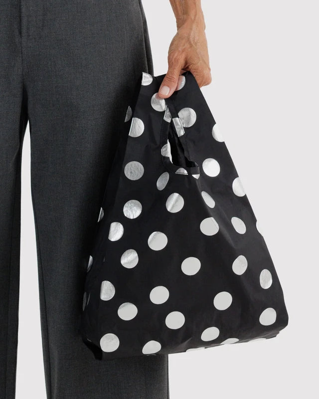 Baggu - Baby Baggu | Silver Metallic Polka Dot