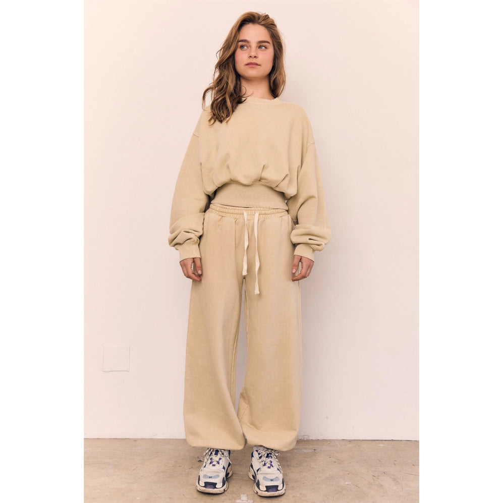 Blank Lab - Cropped Balloon Sweatshirt | Black