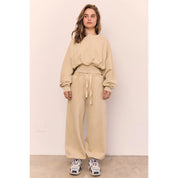 Blank Lab - Cropped Balloon Sweatshirt | Chalk