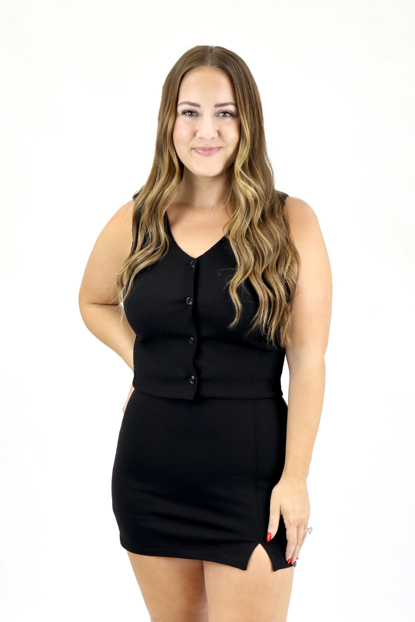 Alexander Jane - The Getaway Textured Vest | Black