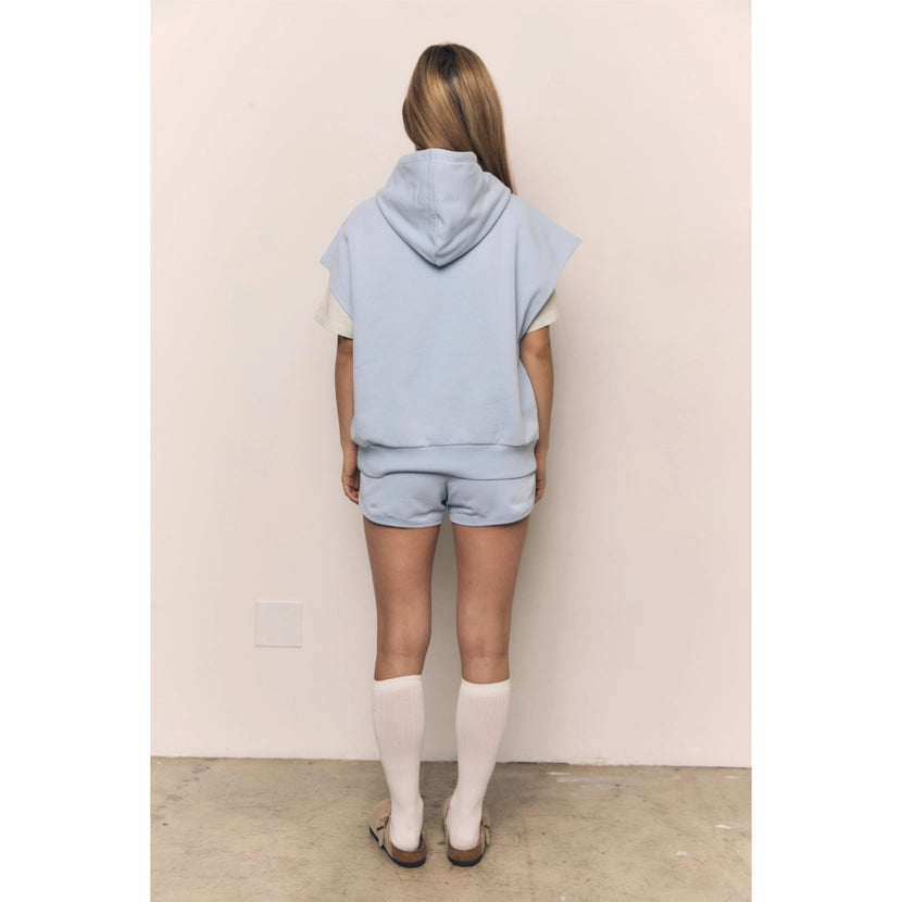 Blank Lab - Organic Cotton Terry Pullover Vest | Pale Blue