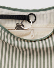 Baggu - Medium Nylon Crescent Bag | Sage Stripe