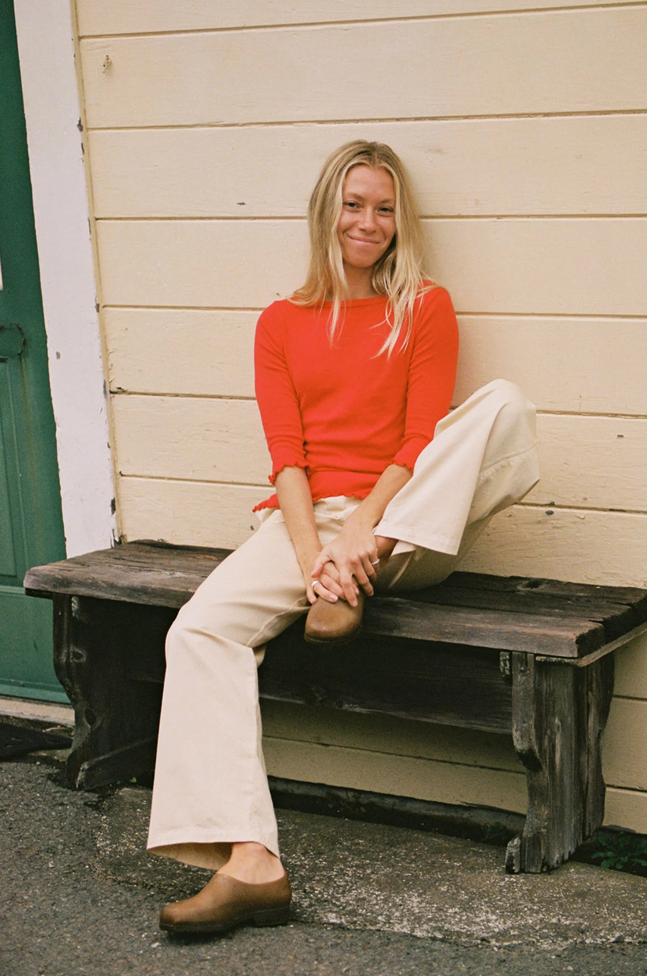 LA Relaxed - Ballet Pointelle Tee | Cherry