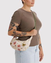 Baggu - Small Nylon Crescent Bag | Abstract Floral