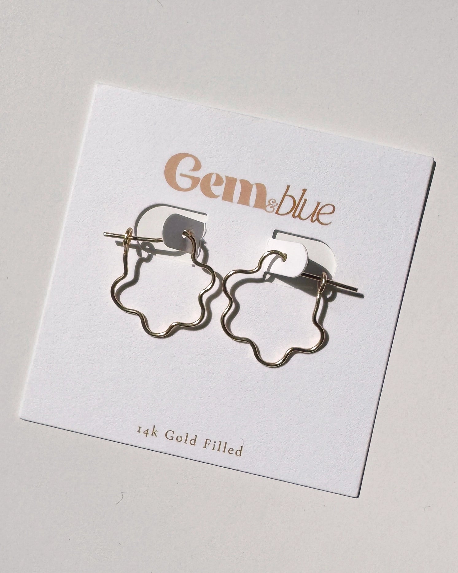 Gem & Blue - Mini Flora Hoops | Silver