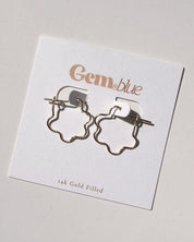 Gem & Blue - Mini Flora Hoops | Silver