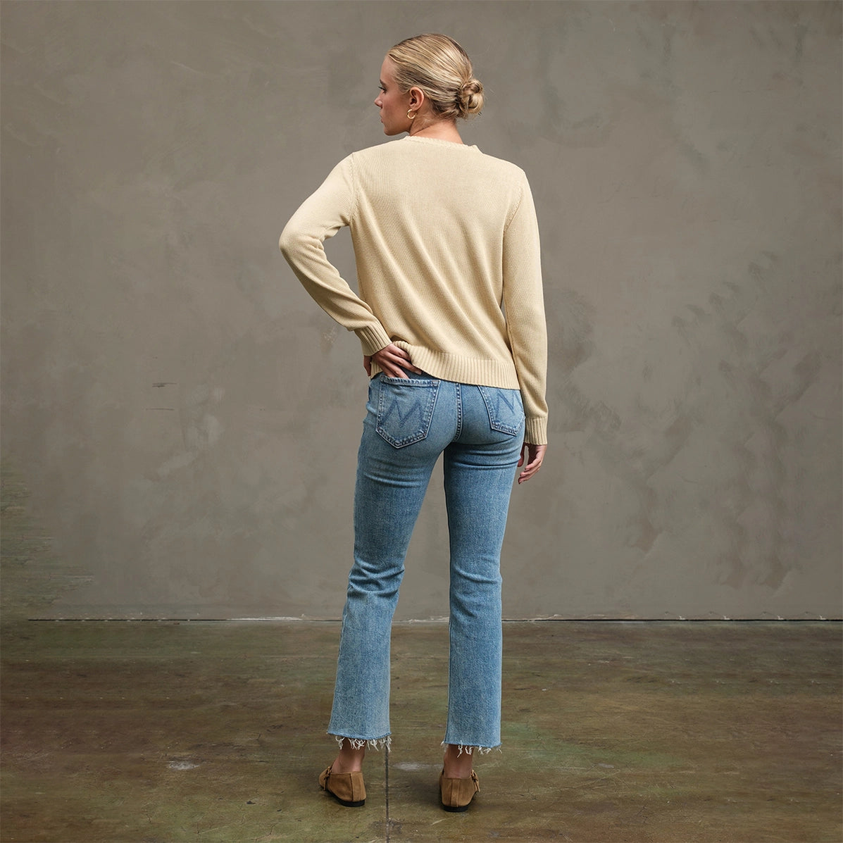 RAISONNEL - Embroidered Bead Detail Knit Cardigan | Beige