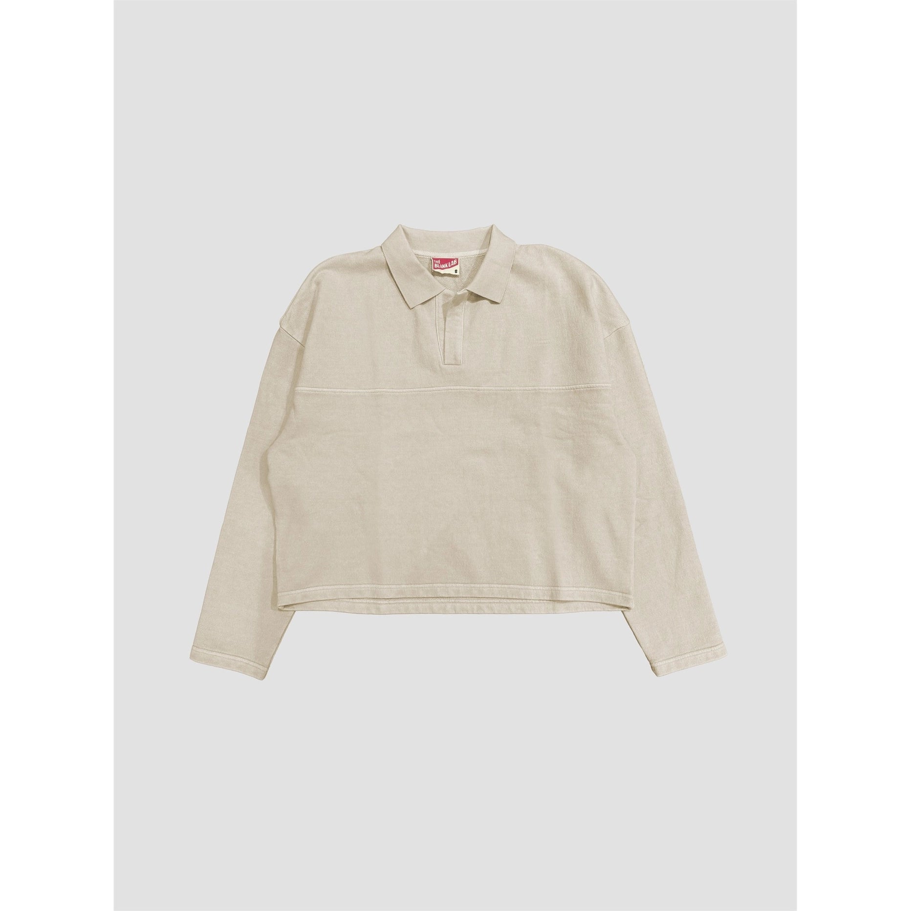Blank Lab - Cotton Terry Rugby Collared Sweatshirt | Chalk