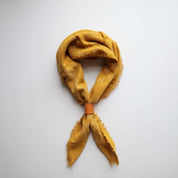 Eco Raw Studio - Classic Print Naturally Dyed Bandana | Desert Gold with White Ink