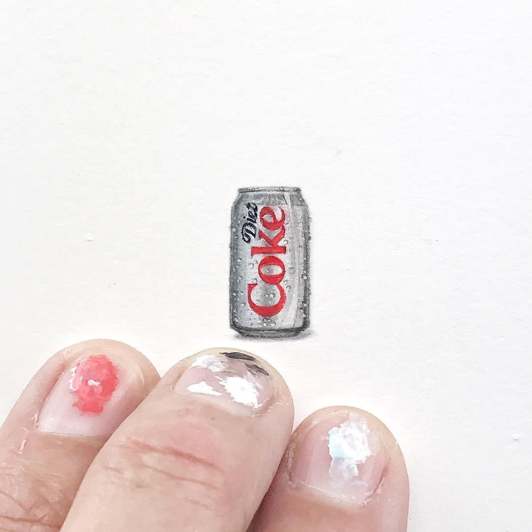 Karen Libecap - Tiny Paintings | Diet Coke