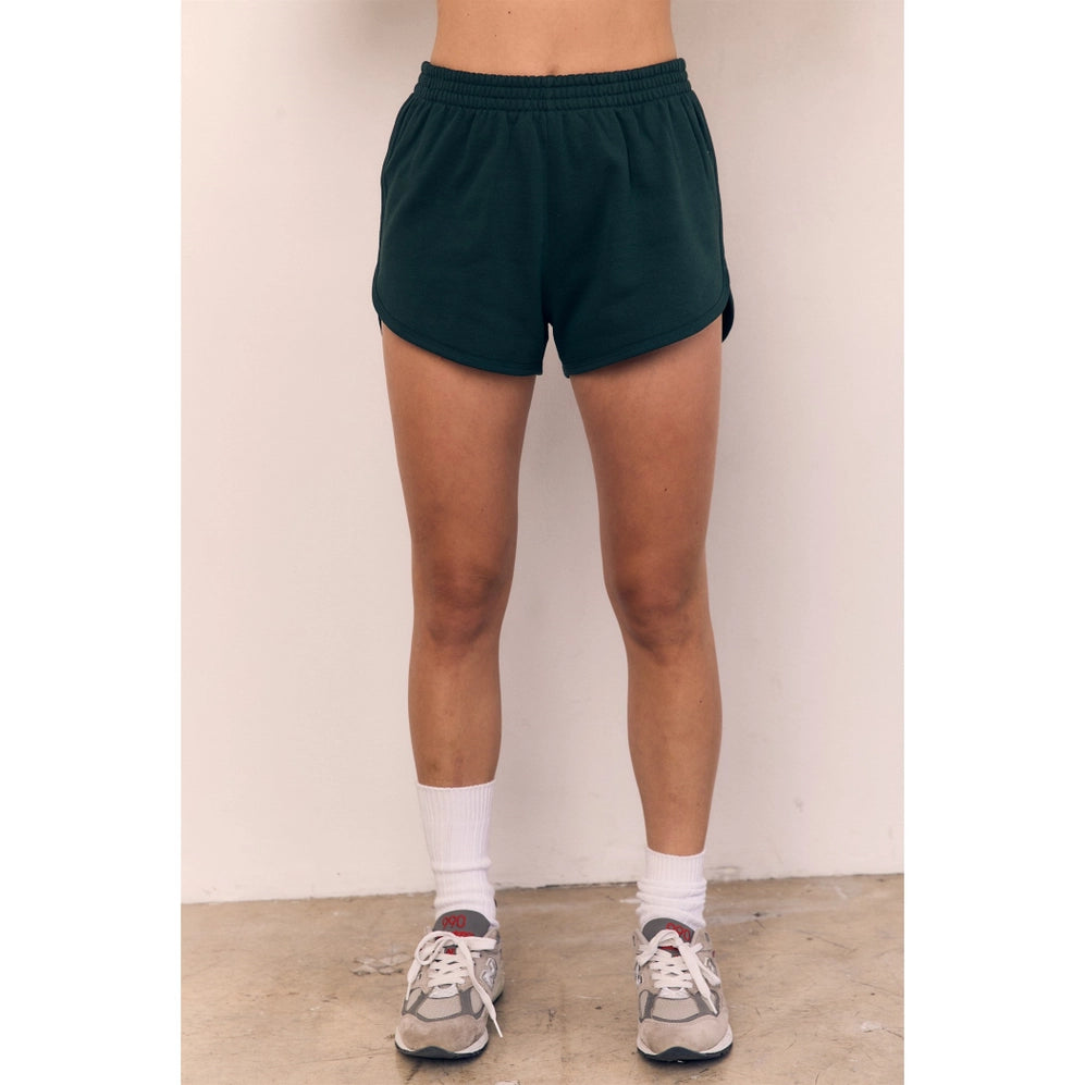 Blank Lab - Fleece Dolphin Shorts | Deep Green