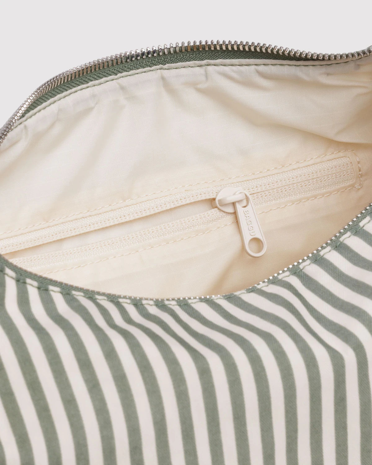 Baggu - Nylon Meringue Bag | Sage Stripe