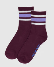 Baggu - Ribbed Sock | Mahogany Stripe