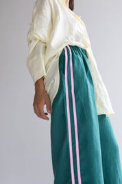 LOCOLINEN - Linen Pant | Bottle Green