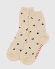 Baggu - Crew Sock | Cream Rosette