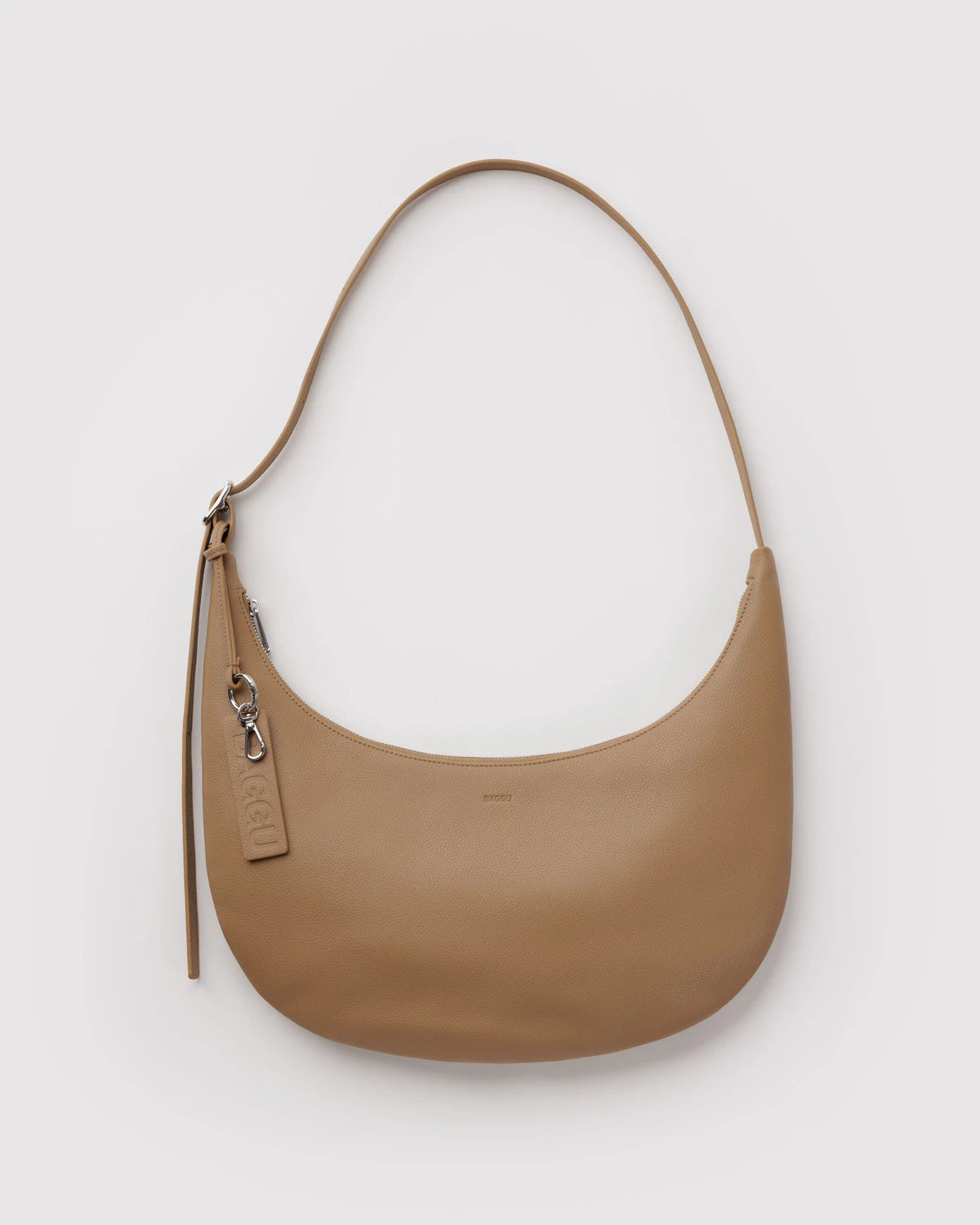 Baggu - Medium Recycled Leather Flat Crescent | Dune