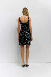 Mod Ref - The Kelly Dress | Black-White Dot