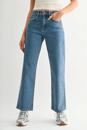 Just Black Denim - Full Length Straight Denim | Medium Denim