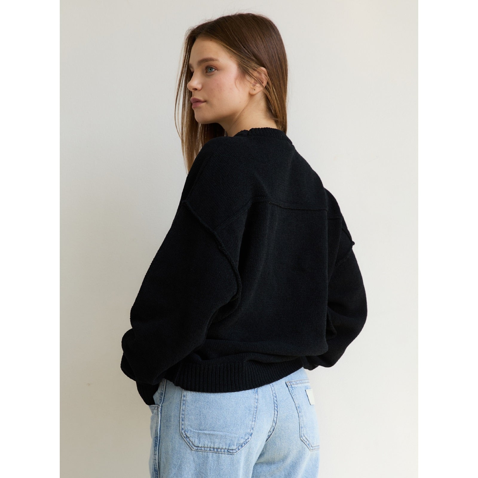 Blank Lab - Drop Shoulder Sweater Top | Black