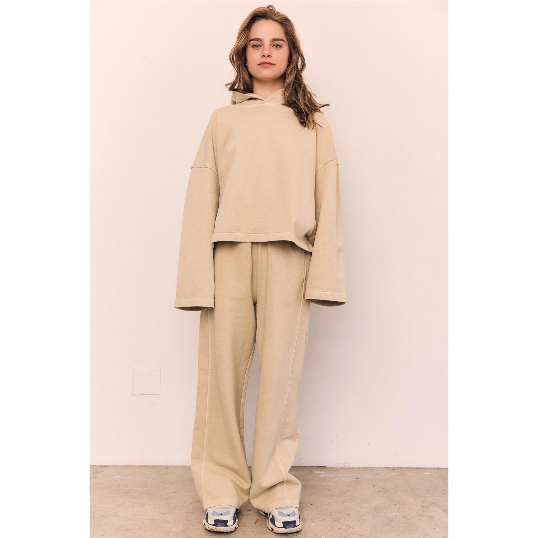 Blank Lab - Oversized Cotton Terry Hoodie | Mocha Mousse