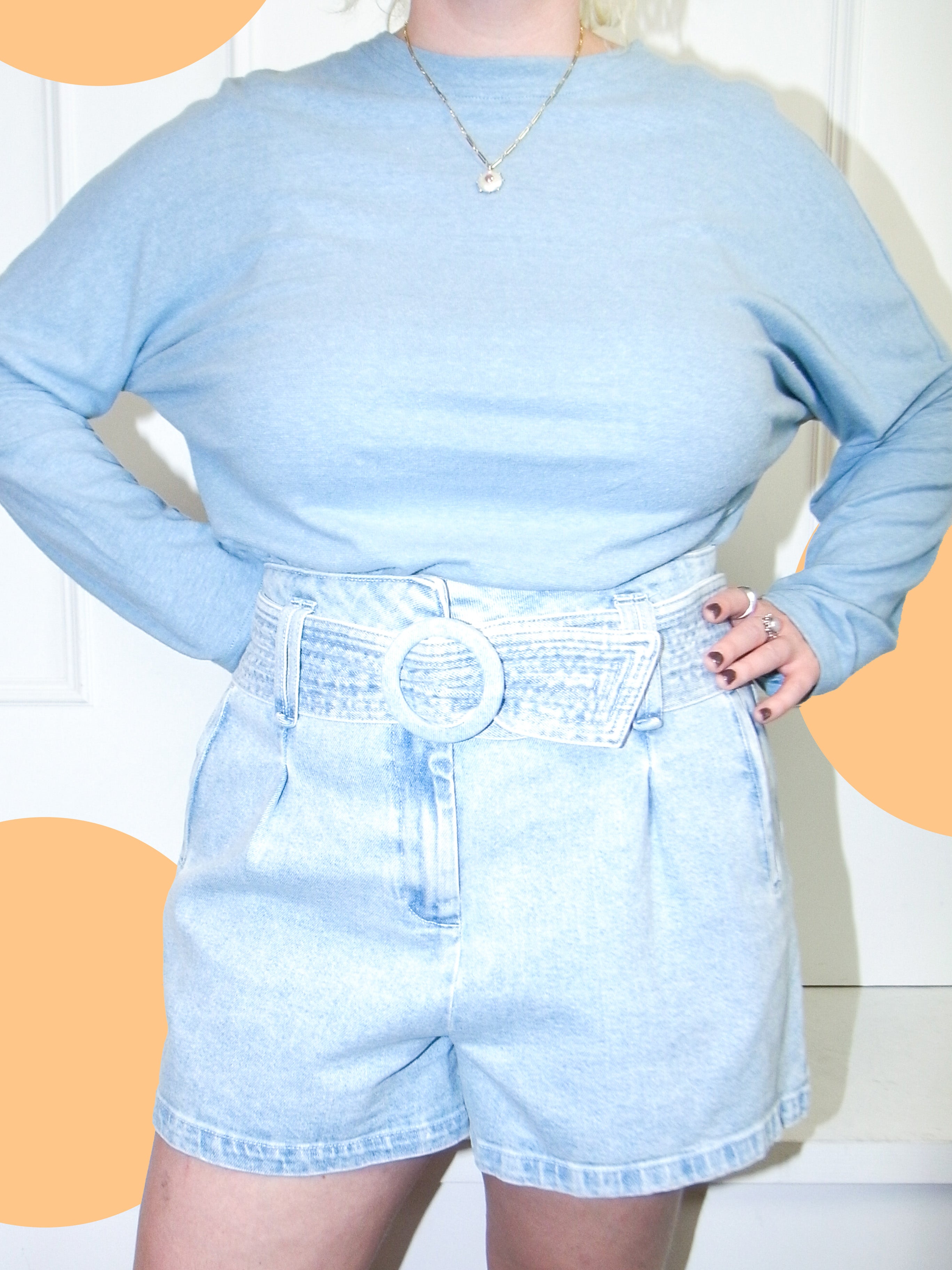 Deiji Studios Blue Long Sleeve Top (S)