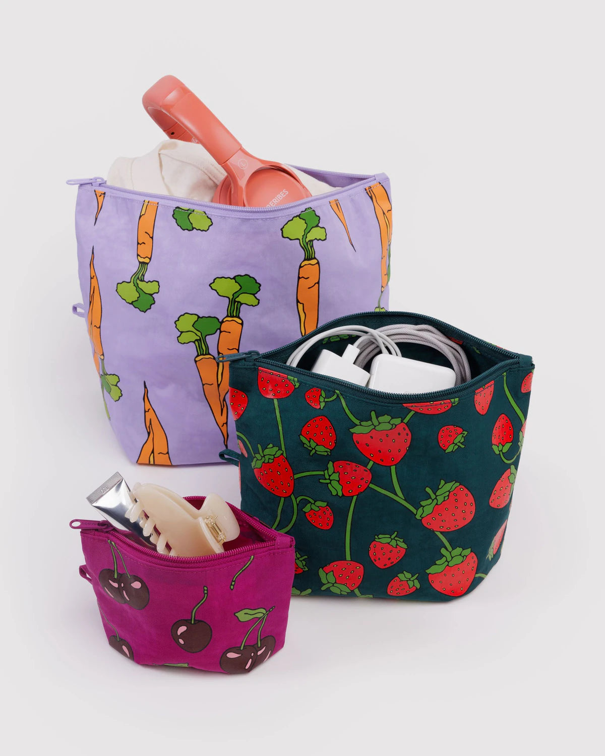 Baggu - Go Pouch Set | Carrots & Berries