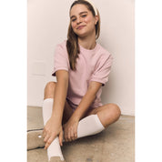 Blank Lab - Organic Cotton Terry Half Sleeve Crewneck | Pale Pink